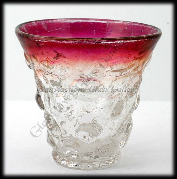 CATALONIAN No. 1154 aka Old Spanish Crystal Sweet Pea Vase by Consolidated Glass